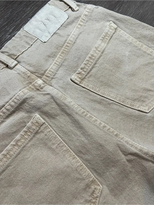 ZARA Z1975 Beige High Rise Mom Fit Ankle Straight Leg Jeans Size 6 - Image 7