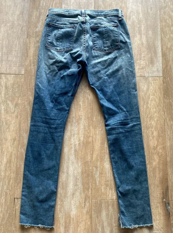 Rare Rag & Bone distressed destroyed raw cut hem skinny denim jeans 28 - Image 3