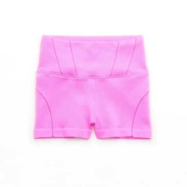 OFFLINE By Aerie Seamless Corset 2" Bike Shorts Women XS Hot Pink Barbiecore Gym - Image 6
