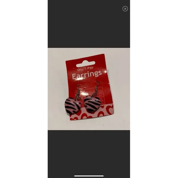 Fashion jewelry earrings pink zebra dangle sexy 80s‎ - Image 3