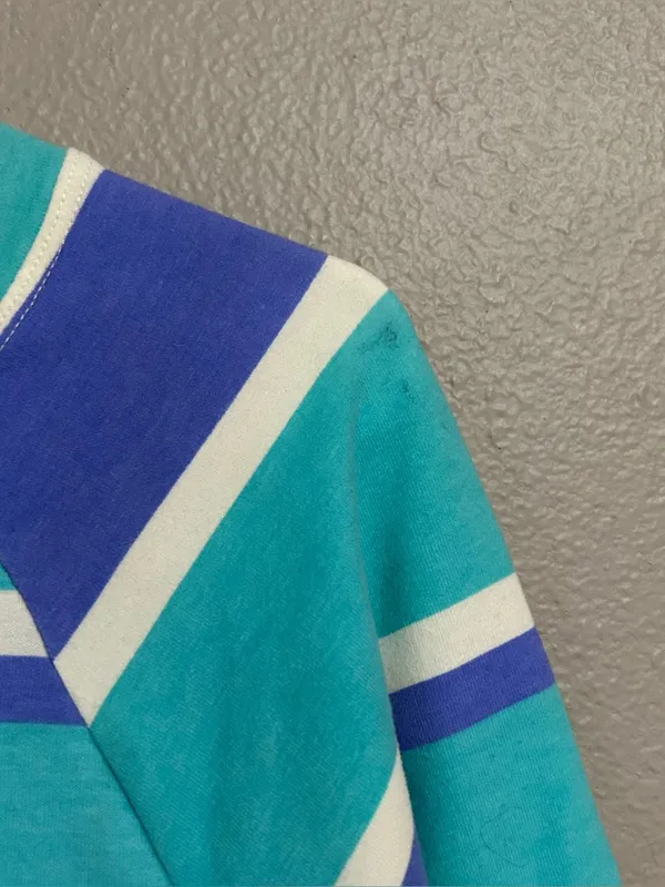 Wildfox Blue Striped Pullover Sweater & Shorts Loungewear Set Womens Size Medium - Image 5