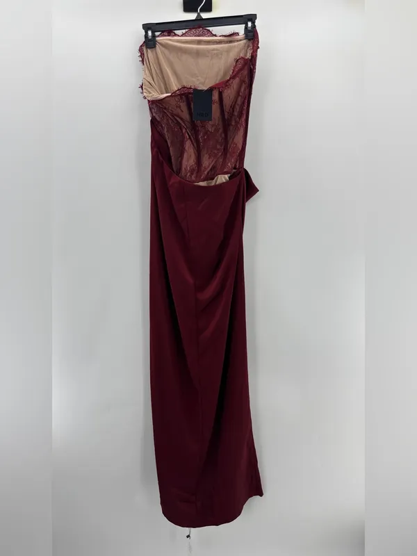 NBD Nalani Corset Maxi Dress in Oxblood - Image 4
