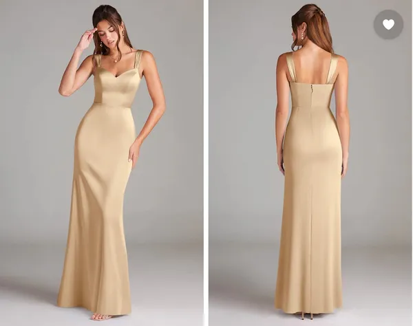 Denice Velvet Champagne Gold dress A2 - Image 2