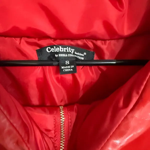 Red Puffer Jacket for Women - Image 2