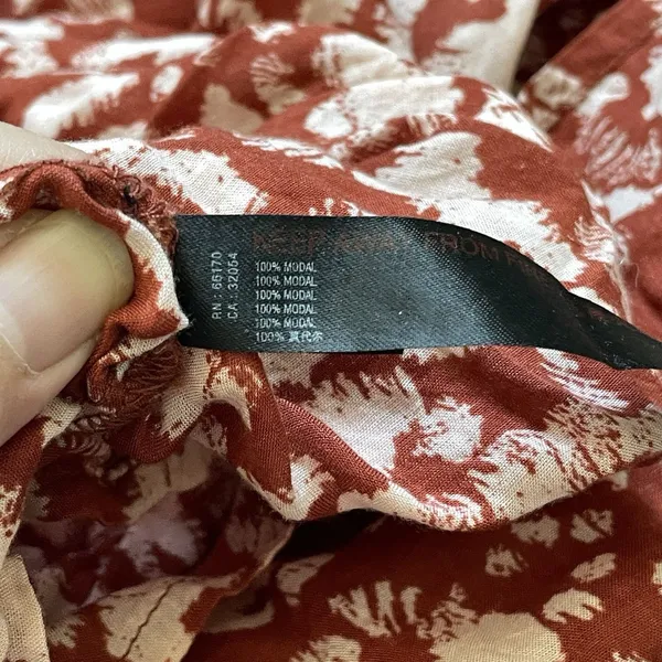 Anthropologie Maxi Dress floral backless tiered tank womens Red medium vacation - Image 7