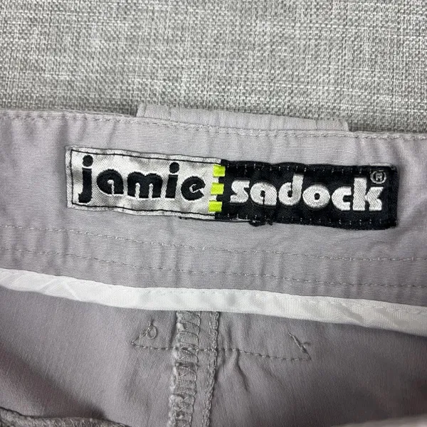 Jamie Sadock Shorts Womens 8 Gray Golf Bermuda Cargo Zip Pockets 9 Inseam - Image 3