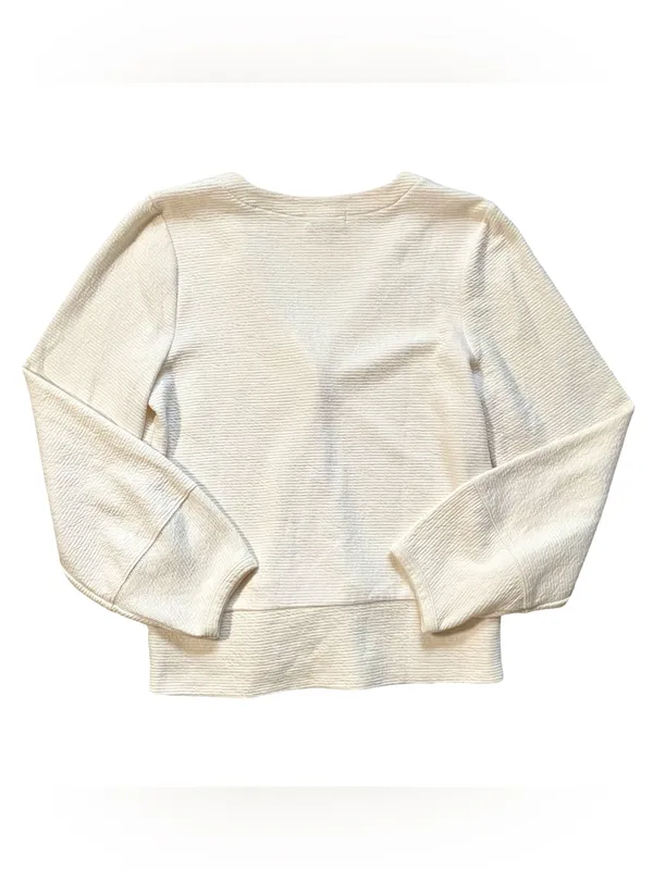 Madewell Ivory Textured Button Front Cardigan Sweater - Image 5