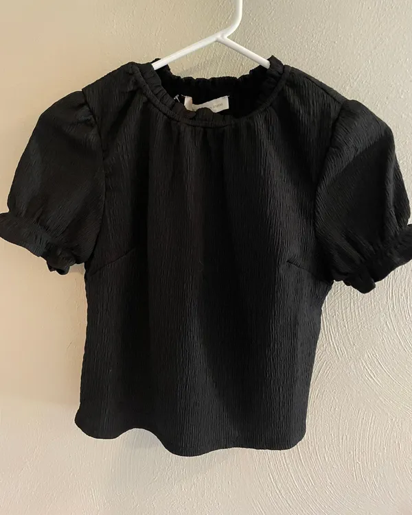 Monteau Black Short Sleeve Blouse NWT - Image 2