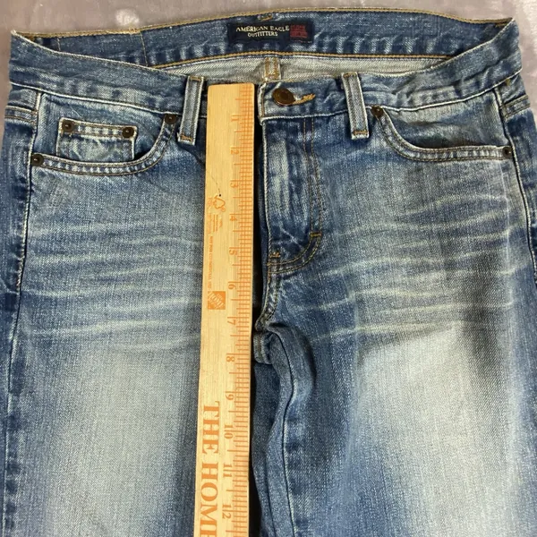 American Eagle‎ Womens Original Boot Jeans Size 4 Distressed 90's Festival Rodeo - Image 10