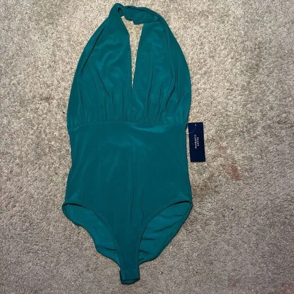 Size XS‎ Y2K Deadstock Green Bodysuit - Image 3