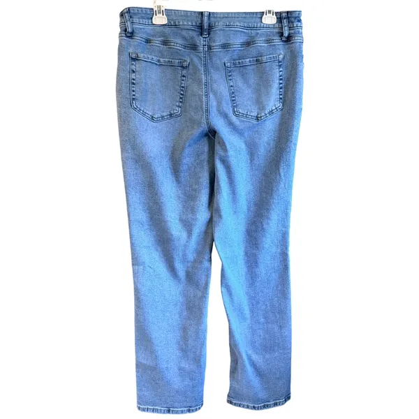 Maurices M Jeans Womens 16 Regular High Rise Slim Straight Ankle Light Wash Blue - Image 10