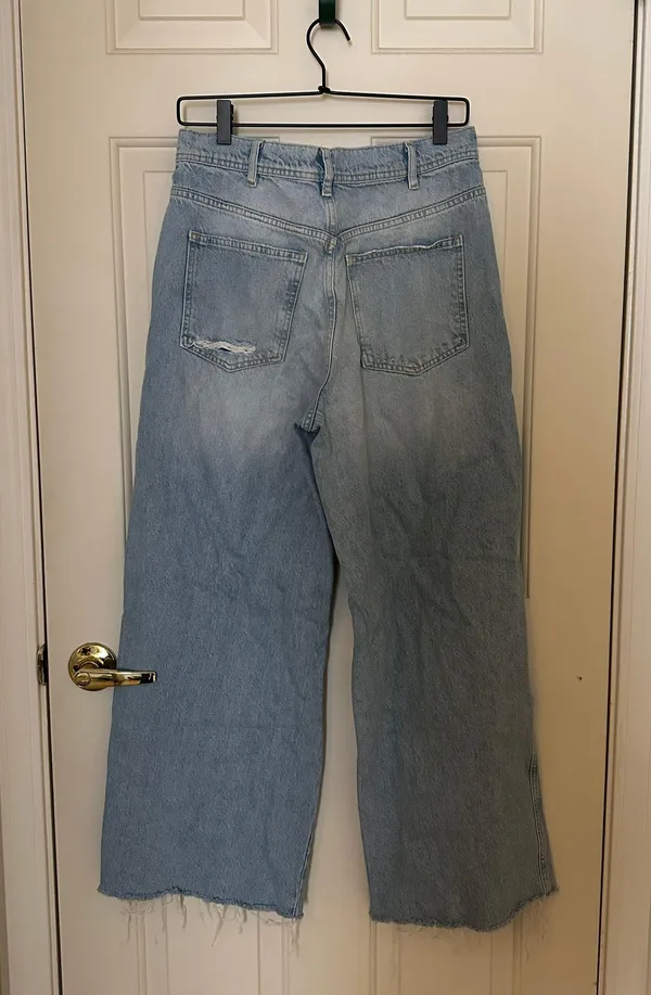 Distressed Wide Leg Jeans - Image 4