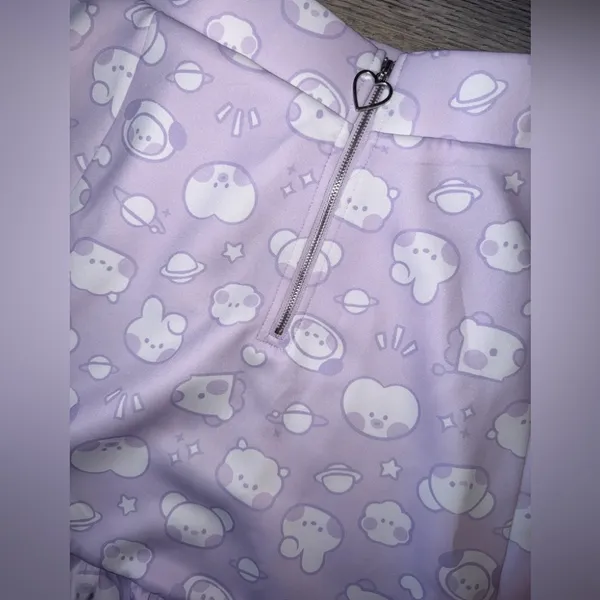BT21 Pastel Purple Skirt with Ruffle Hem NWD - Image 3