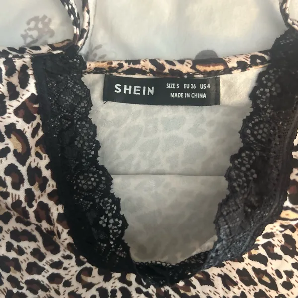 SHEIN Animal Print Top with Black Lace - Image 3
