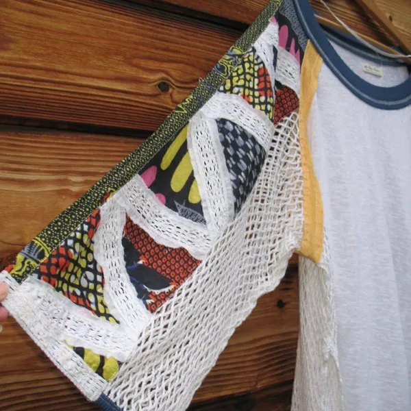 NWT Free People We the Free Serengeti Mixed Media Top - Image 9
