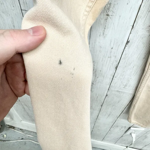 Eddie Bauer‎ Jeans Women 6 Cream Relaxed Straight Cotton 5-Pocket Design Utility - Image 2