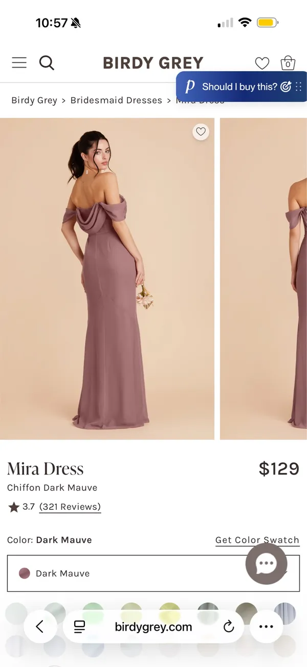 Bridesmaid Birdy Grey Dress - Image 5
