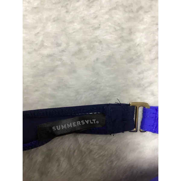 Summersalt Blue Colorblock Bikini‎ Top Navy Royal Blue Adjustable Strap Size 14 - Image 3