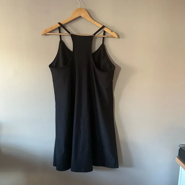 Old Navy Black PowerSoft GoDry Spaghetti Strap Racer-Back Mini Dress Size XL - Image 3