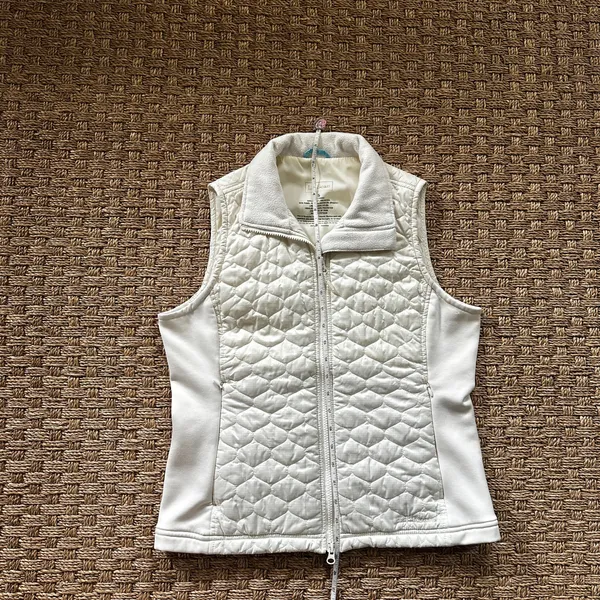 L.L.Bean Women’s S Ivory Thinsulate Vest Full Zip Pockets Lined Solid - Image 9