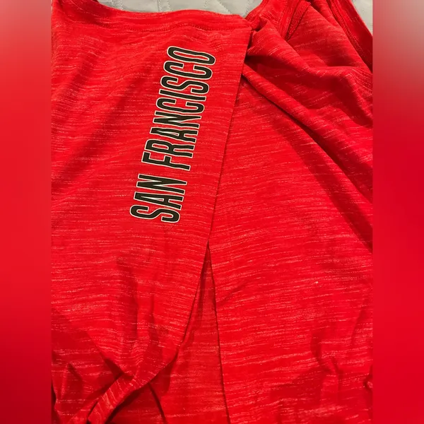 NFL Women's Large San Francisco 49ers Red Marathon Open Back‎ Tie Back Tank Top - Image 12