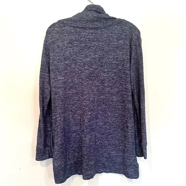 Aerie Just Add Leggings Cowl Neck Tunic Top Women's‎ Medium Heather Blue Casual - Image 5
