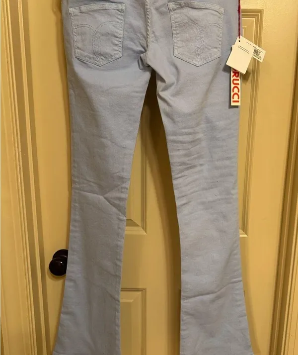 Fiorucci Light Blue Skinny Jeans Washed Denim - Image 4