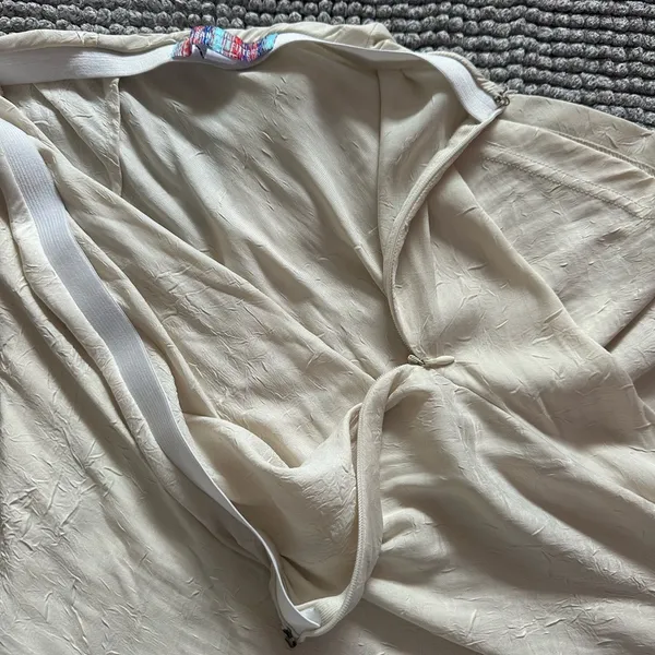Urban Outfitters Cream Silk Maxi Skirt - Image 3