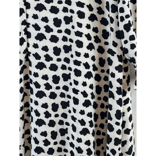 Giffniseti Maxi Dress Sz‎ 1XL Dalmatian Print High-Low Cutout Ruffle Boho - Image 6