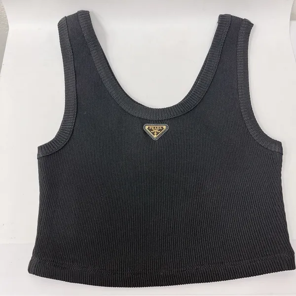 PRADA logo cropped tank top - Image 6
