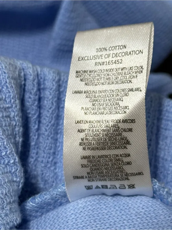 Boys Lie Women’s Size XS Light Blue 1-800 Revamped Rhinestone Track Joggers - Image 9