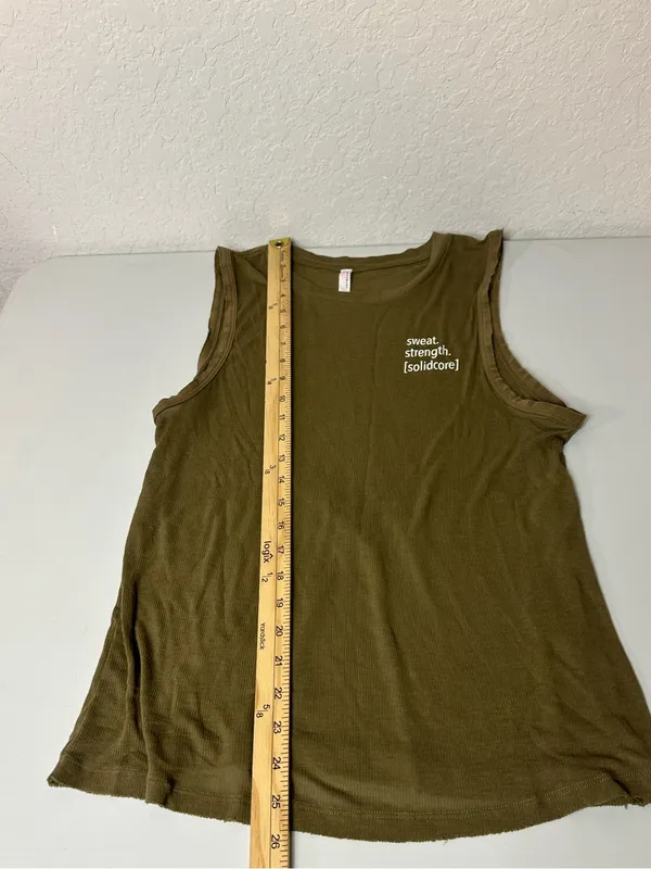 Free People Movement Ribbed Cotton Blend Boho Athletic Casual Tank Size Medium - Image 7