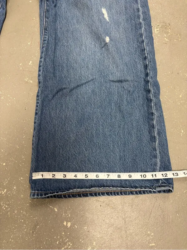 Express Distressed High Rise Wide Leg Crop Jeans Womens 2 Regular - Image 5