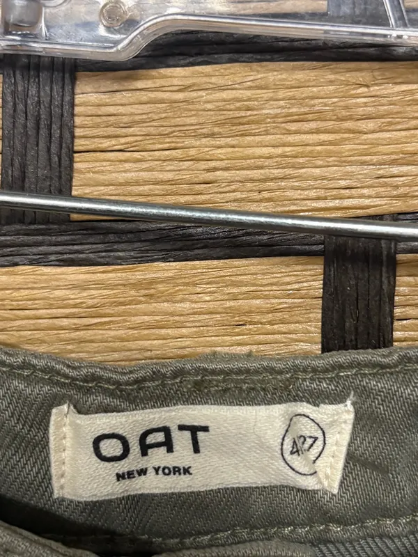 Oat Olive green high rise mini flare jeans size 4 - Image 6