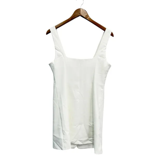 Showpo. Kenna Square Neck Button Down Mini Dress in Ivory size 6 NWT - Image 7