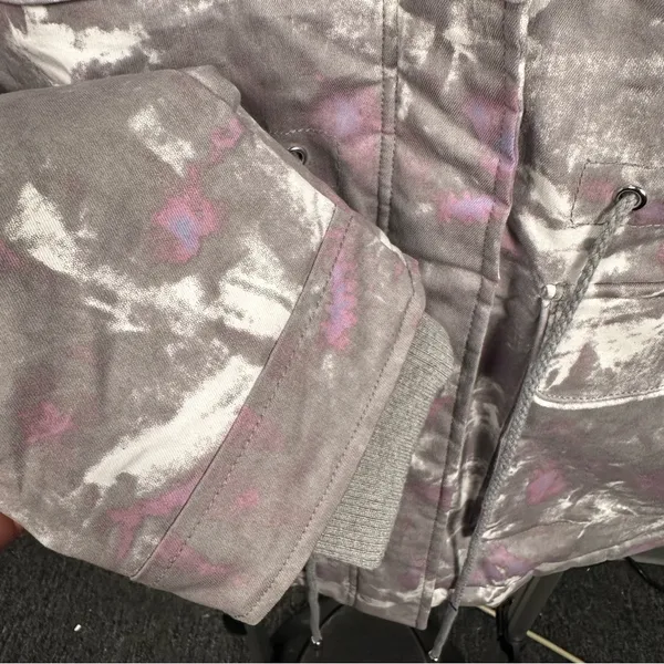 K‎ Jordan | Stylish Gray and Purple Women's Jacket - Image 3