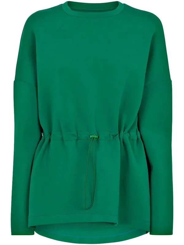 SWEATY BETTY Emerald Green Grace Scuba Pullover Sweatshirt Size XXL - Image 5
