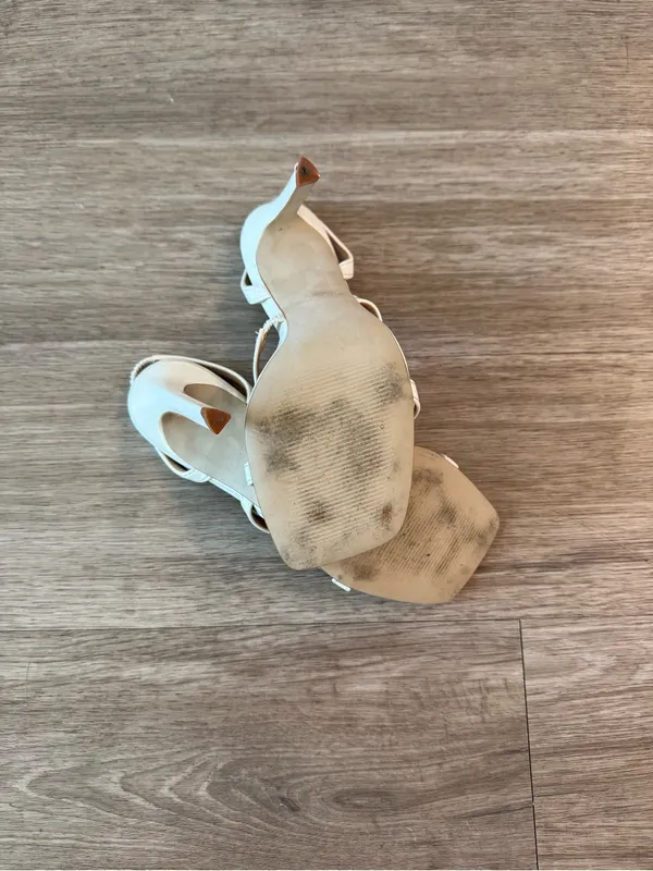 Steve Madden White Slingback High Heel Sandals in Grade White, Size 5.5 - Image 14