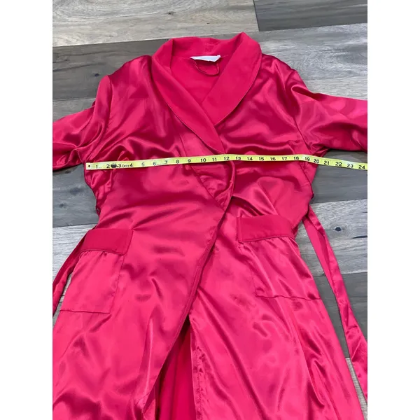 Victoria’s Secret Angels Red Satin Fleece Lined Robe Size XS/S Cozy Basic - Image 5