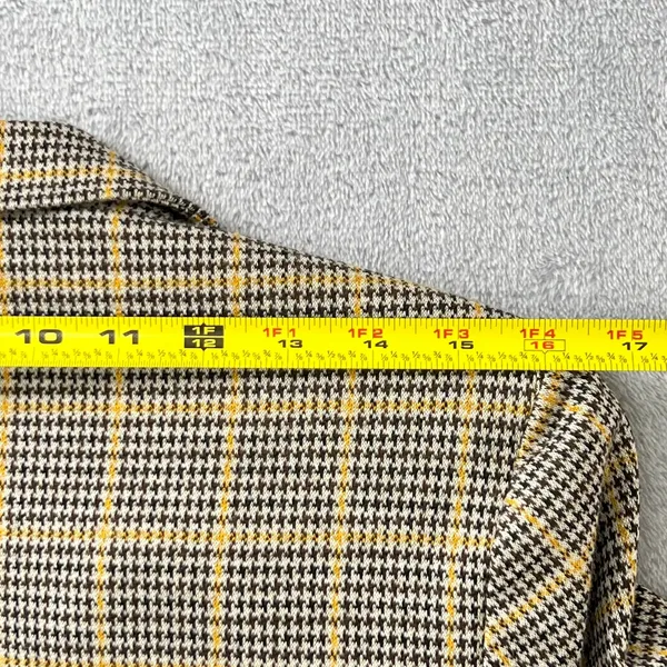 Summum Woman Amsterdam‎ Luxury Jersey Plaid Blazer Jacket Gold Stripe Cuff Small - Image 11