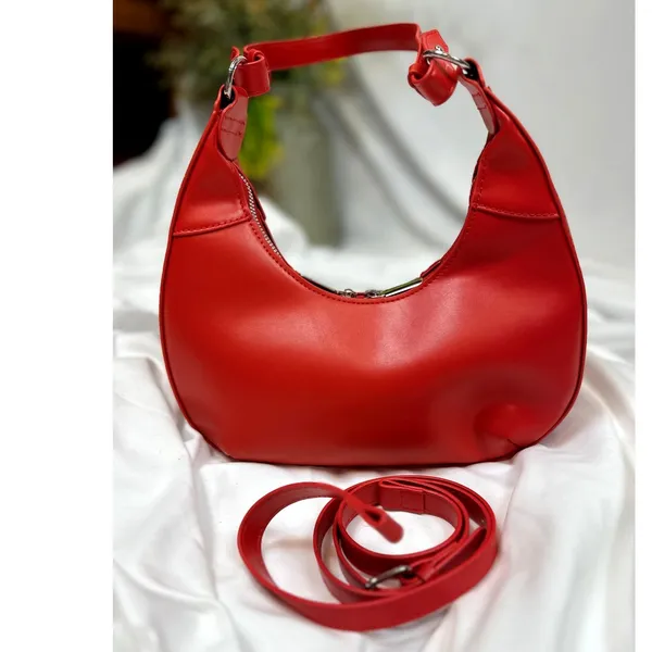 8 Other Reasons Delphine Double Buckle Shoulder bag Red / Silver - Image 11