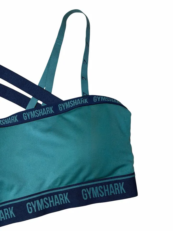 Gymshark Strike Sports Bra in Alpine Green & Navy Womans M - Image 4
