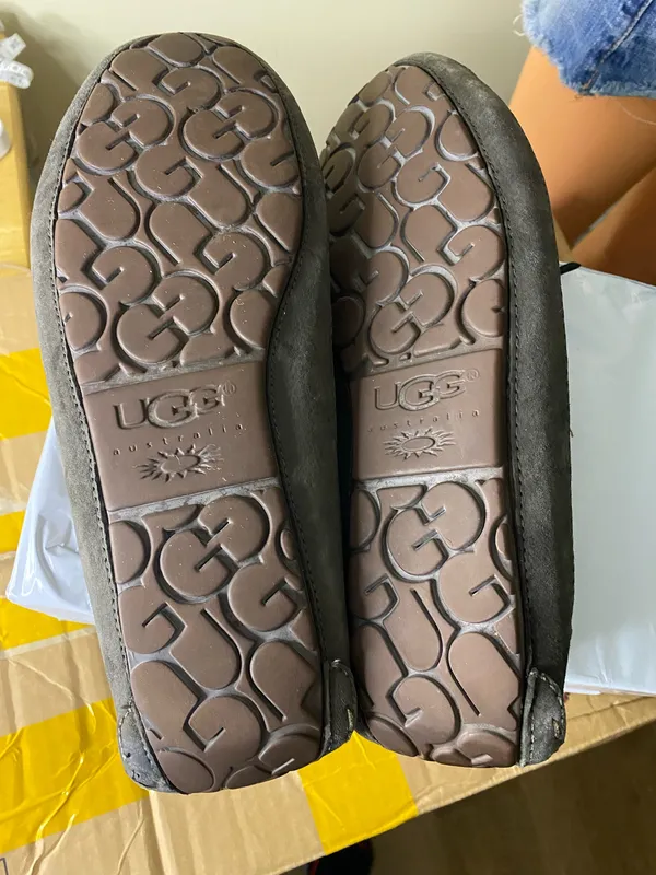 Ugg Australia Byron Cappuccino Dark Brown Suede Slippers Men’s Size 8 - Image 6