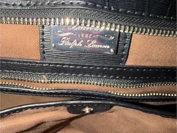 Ralph Lauren Newbury Tote black pebbled leather. - Image 8
