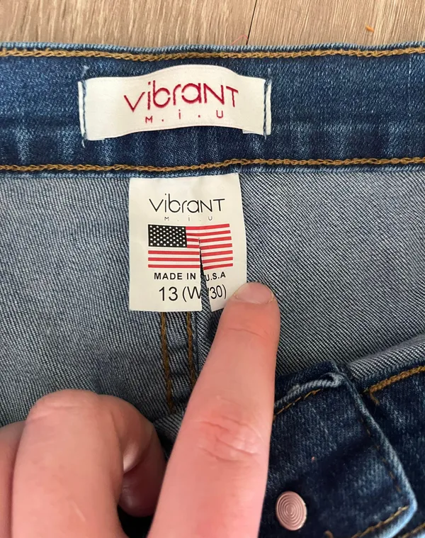 Vibrant Miu Blue Distressed Bell Bottoms Jeans - Image 5