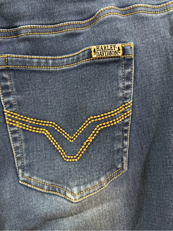 Harley-Davidson Blue Flare Stretch Jeans 99069-20VL Size 30 Tall - Image 5