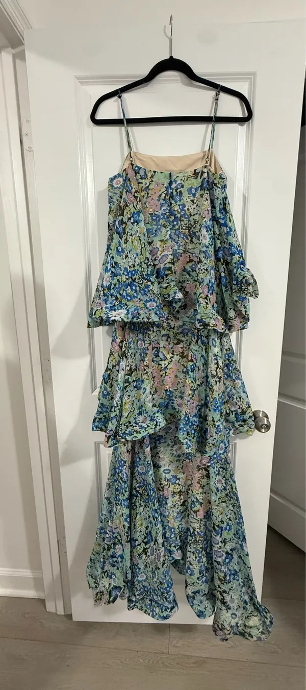 Armani maxi dress in multi - Floral Spaghetti-Strap Maxi Dress in Multi-Color - Image 6