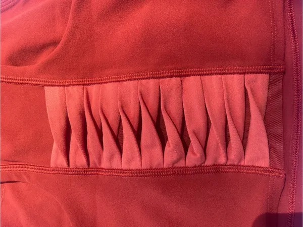 Athleta Rust Red High Neck Lattice Strappy Back Crop Tank Top 531222-00 Small - Image 3