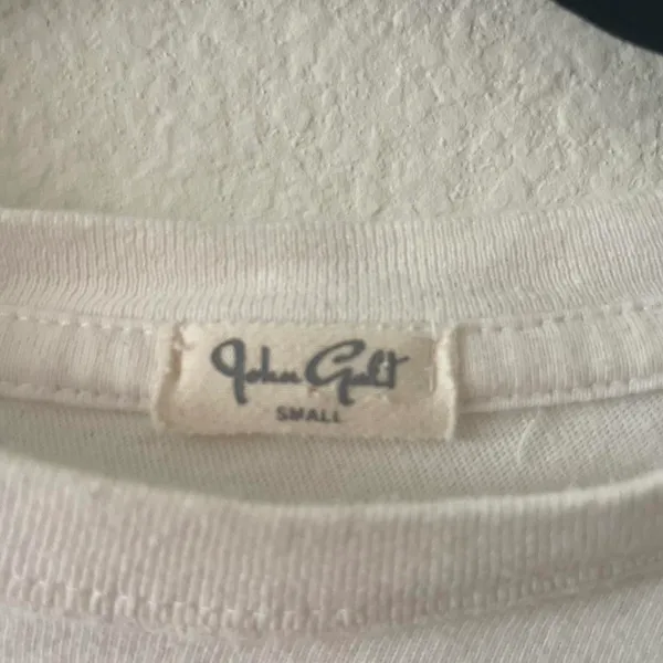 John Galt white and blue striped cotton t-shirt - Image 3