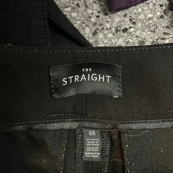 White House Black Market Black Straight-Leg Stretch Pants - Image 3